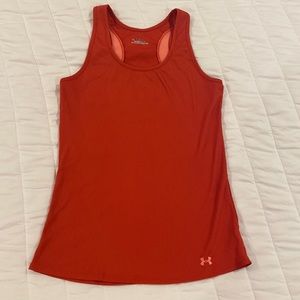 Under armor orange athletic top size large